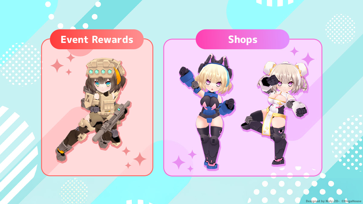 Customize Titania with the exclusive Equipement!