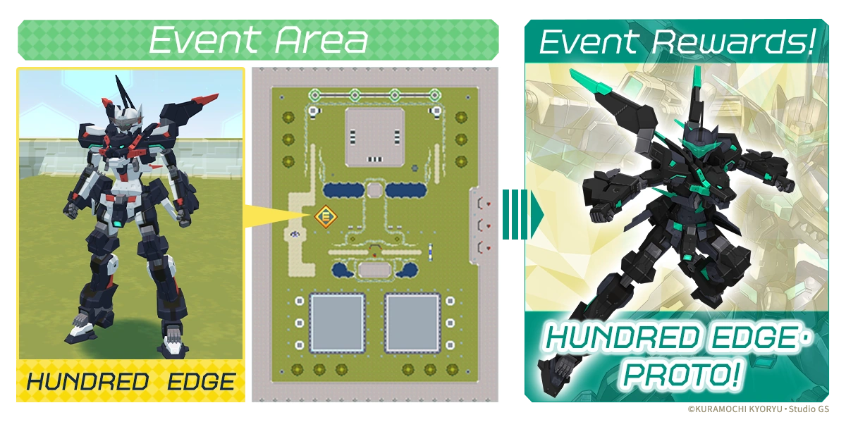 Talk to HUNDRED  EDGE in the event area to progress through the event!